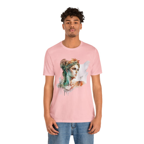 Greecian Goddess in Watercolor - Short Sleeve Tee